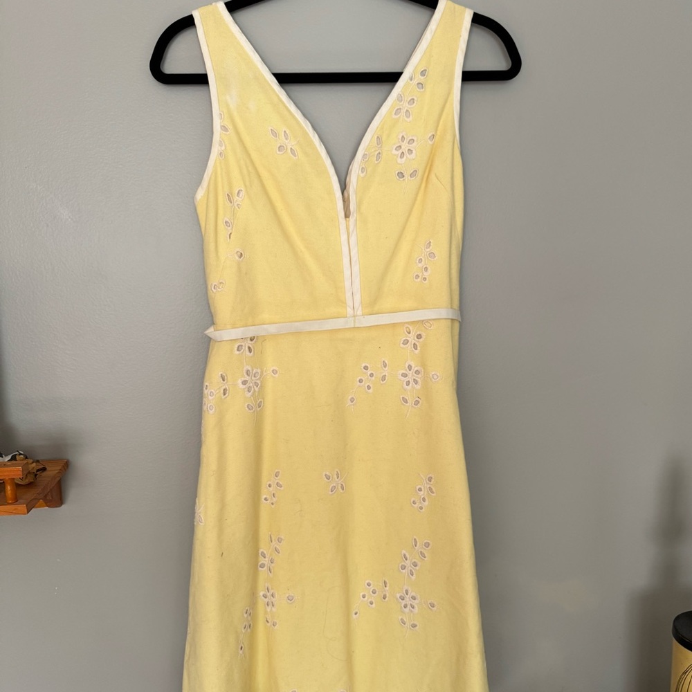 Elevenses Yellow Floral Strapless Dress